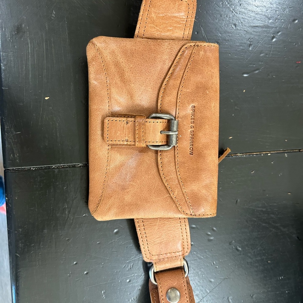spikes and sparrow Leather Belt Bag never used …